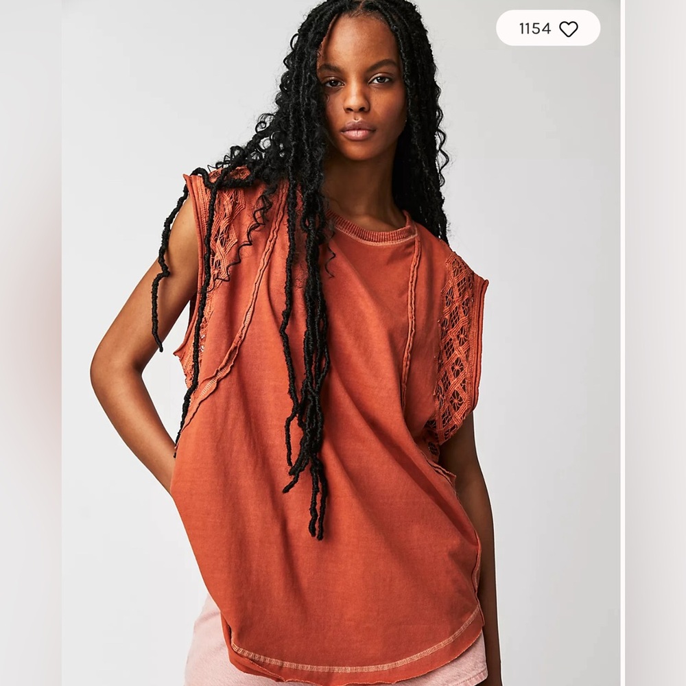 Free People Rust Sleeveless Top